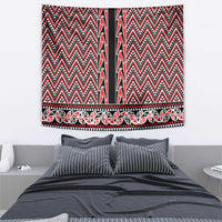 New Zealand Maori Niho Taniwha Tapestry Whero Mangopare and Puhoro Pattern