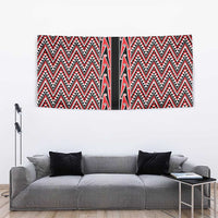New Zealand Maori Niho Taniwha Tapestry Whero Mangopare and Puhoro Pattern