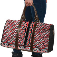 New Zealand Maori Niho Taniwha Travel Bag Whero Mangopare and Puhoro Pattern - Polynesian Pride