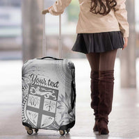 Vintage Bula Fiji Personalised Luggage Cover Beige Hibiscus Tapa Pattern LT9 - Polynesian Pride