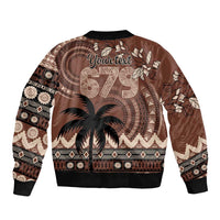 Personalised Bula Fiji 679 Bomber Jacket Fijian Tagimoucia Masi Tapa Art