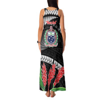 Personalised Samoa 685 Family Matching Tank Maxi Dress and Hawaiian Shirt Teuila Flower With Black Samoan Tattoo LT9 - Polynesian Pride
