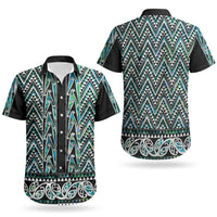 New Zealand Maori Niho Taniwha Couples Matching Long Sleeve Bodycon Dress and Hawaiian Shirt Papua Shell - Mangopare Puhoro Pattern LT9 - Polynesian Pride