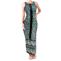 New Zealand Maori Niho Taniwha Family Matching Tank Maxi Dress and Hawaiian Shirt Papua Shell - Mangopare Puhoro Pattern