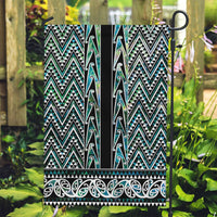 New Zealand Maori Niho Taniwha Garden Flag Papua Shell - Mangopare Puhoro Pattern