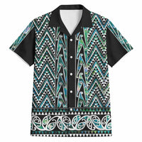 New Zealand Maori Niho Taniwha Hawaiian Shirt Papua Shell - Mangopare Puhoro Pattern LT9 Green - Polynesian Pride