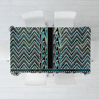 New Zealand Maori Niho Taniwha Tablecloth Papua Shell - Mangopare Puhoro Pattern