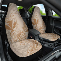 Hawaii Monk Seal and Map Car Seat Cover Polynesian Kanaka Maoli Beige Vibe LT9 One Size Beige - Polynesian Pride