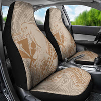 Hawaii Monk Seal and Map Car Seat Cover Polynesian Kanaka Maoli Beige Vibe LT9 - Polynesian Pride