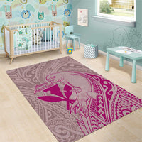 Hawaii Monk Seal and Map Area Rug Polynesian Kanaka Maoli Pink Vibe LT9 - Polynesian Pride