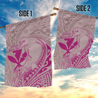 Hawaii Monk Seal and Map Garden Flag Polynesian Kanaka Maoli Pink Vibe LT9 - Polynesian Pride
