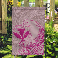 Hawaii Monk Seal and Map Garden Flag Polynesian Kanaka Maoli Pink Vibe LT9 Garden Flag Pink - Polynesian Pride