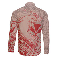 Hawaii Monk Seal and Map Family Matching Long Sleeve Bodycon Dress and Hawaiian Shirt Polynesian Kanaka Maoli Red Vibe LT9 - Polynesian Pride