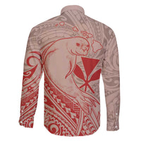 Hawaii Monk Seal and Map Family Matching Puletasi and Hawaiian Shirt Polynesian Kanaka Maoli Red Vibe LT9 - Polynesian Pride