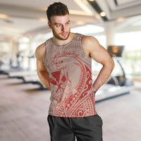 Hawaii Monk Seal and Map Men Tank Top Polynesian Kanaka Maoli Red Vibe LT9 Red - Polynesian Pride