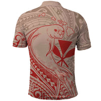 Hawaii Monk Seal and Map Polo Shirt Polynesian Kanaka Maoli Red Vibe LT9 - Polynesian Pride