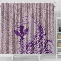 Hawaii Monk Seal and Map Shower Curtain Polynesian Kanaka Maoli Violet Vibe LT9 - Polynesian Pride