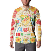 Kawaii Turtle Button Sweatshirt Aloha Hibiscus Flowers