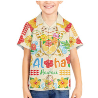 Kawaii Turtle Family Matching Mermaid Dress and Hawaiian Shirt Aloha Hibiscus Flowers LT9 Son's Shirt Beige - Polynesian Pride