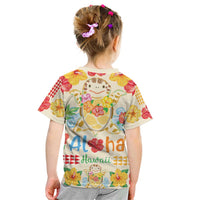 Kawaii Turtle Kid T Shirt Aloha Hibiscus Flowers