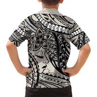 Polynesian Girl Tribal Tattoo Family Matching Tank Maxi Dress and Hawaiian Shirt Beige Vibe