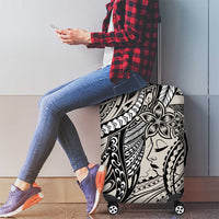 Polynesian Girl Tribal Tattoo Luggage Cover Beige Vibe