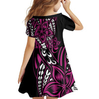 Polynesian Plumeria Floral Tattoo Pattern Family Matching Mermaid Dress and Hawaiian Shirt Pink Style LT9 - Polynesian Pride