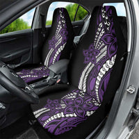 Polynesian Plumeria Floral Tattoo Pattern Car Seat Cover Purple Style LT9 - Polynesian Pride