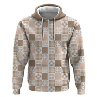 Hawaiian Palaka Quilt Pattern Hoodie Hawaii Culture Bird of Paradise Exotic Motif - Polynesian Pride