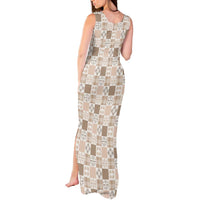 Hawaiian Palaka Quilt Pattern Tank Maxi Dress Hawaii Culture Bird of Paradise Exotic Motif - Polynesian Pride