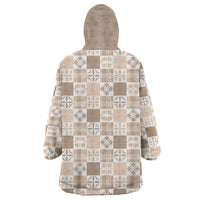 Hawaiian Palaka Quilt Pattern Wearable Blanket Hoodie Hawaii Culture Bird of Paradise Exotic Motif LT9 - Polynesian Pride