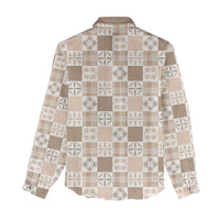 Hawaiian Palaka Quilt Pattern Women Casual Shirt Hawaii Culture Bird of Paradise Exotic Motif LT9 - Polynesian Pride