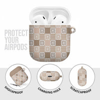 Hawaiian Palaka Quilt Pattern AirPods Case Hawaii Culture Honu Turtle - Polynesian Pride