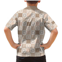 Hawaiian Palaka Quilt Pattern Family Matching Mermaid Dress and Hawaiian Shirt Hawaii Culture Honu Turtle LT9 - Polynesian Pride