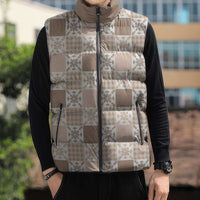Hawaiian Palaka Quilt Pattern Sleeveless Puffer Jacket Hawaii Culture Pineapple - Polynesian Pride