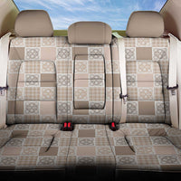 Hawaiian Palaka Quilt Pattern Back Car Seat Cover Hawaii Culture Tropical Flowers Mix - Polynesian Pride