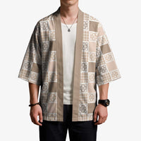 Hawaiian Palaka Quilt Pattern Kimono Hawaii Culture Tropical Flowers Mix - Polynesian Pride