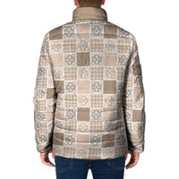 Hawaiian Palaka Quilt Pattern Padded Jacket Hawaii Culture Tropical Flowers Mix - Polynesian Pride