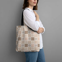 Hawaiian Palaka Quilt Pattern Tote Bag Hawaii Culture Tropical Flowers Mix - Polynesian Pride
