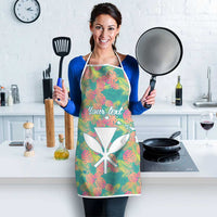 Seamless Hawaiian Quilt Pattern Apron Hawaii Culture Palm Leaf Tropical - Polynesian Pride