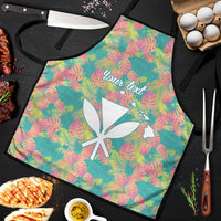 Seamless Hawaiian Quilt Pattern Apron Hawaii Culture Palm Leaf Tropical - Polynesian Pride