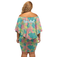 Personalised Seamless Hawaiian Quilt Pattern Family Matching Off Shoulder Short Dress and Hawaiian Shirt Hawaii Culture Palm Leaf Tropical LT9 - Polynesian Pride