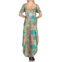 Personalised Seamless Hawaiian Quilt Pattern Family Matching Summer Maxi Dress and Hawaiian Shirt Hawaii Culture Palm Leaf Tropical LT9 - Polynesian Pride