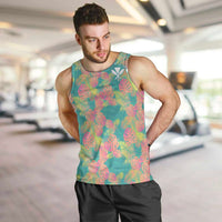 Seamless Hawaiian Quilt Pattern Men Tank Top Hawaii Culture Palm Leaf Tropical - Polynesian Pride