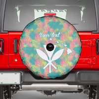 Seamless Hawaiian Quilt Pattern Spare Tire Cover Hawaii Culture Palm Leaf Tropical - Polynesian Pride
