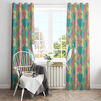 Seamless Hawaiian Quilt Pattern Window Curtain Hawaii Culture Palm Leaf Tropical - Polynesian Pride