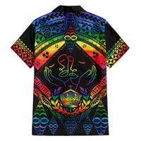 Tonga LGBT Hawaiian Shirt Love Is Love Ngatu Rainbow Water Color LT9 - Polynesian Pride