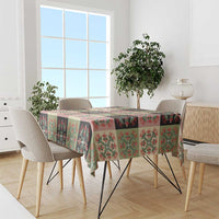 Seamless Pattern Pikake Lei Tablecloth Floral Squares Pikake - Polynesian Pride