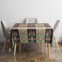 Seamless Pattern Pikake Lei Tablecloth Floral Squares Pikake - Polynesian Pride