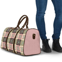 Seamless Pattern Pikake Lei Travel Bag Floral Squares Pikake - Polynesian Pride